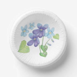 Bols En Carton Illustration des fleurs de violet sauvages