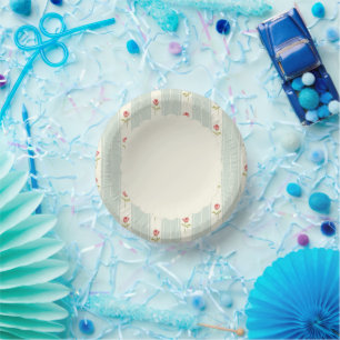 Bols En Carton Joli pastel vintage Shabby chic Botanique Bleu