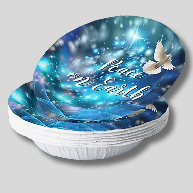 Bols En Carton Jour de la Paix de la Colombe Bleue (Créateur téléchargé)