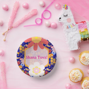 Bols En Carton Joyeux Rosh Hashanah Juif Nouvel An Modèle Floral