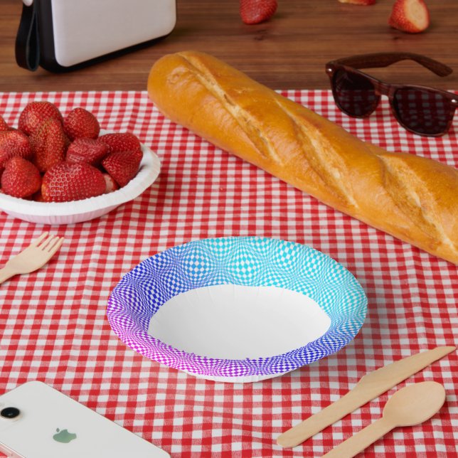 Bols En Carton L bleu rose Abstrait n pourpre (Pique-nique)