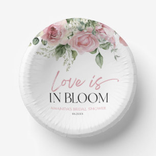Bols En Carton L'amour est en fleurs Rose rose floral Fête de mar
