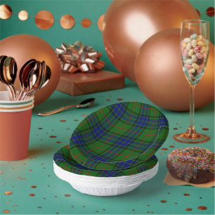 Bols En Carton Lauder tartan bleu vert plaid