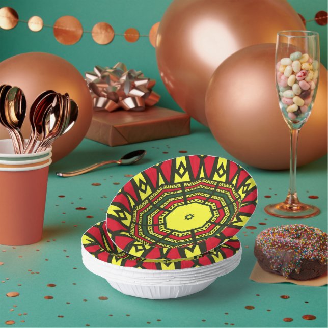 Bols En Carton Mandala Afrocentrique (Multi)