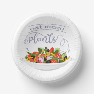 Bols En Carton Mangez plus de plantes frais motivation salade let