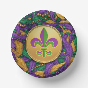 Bols En Carton Mardi Gras Fleur de lis
