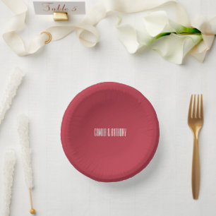 Bols En Carton Mariage rouge