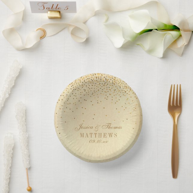 Bols En Carton Mariage vintage Glam Gold Confetti (Mariage)