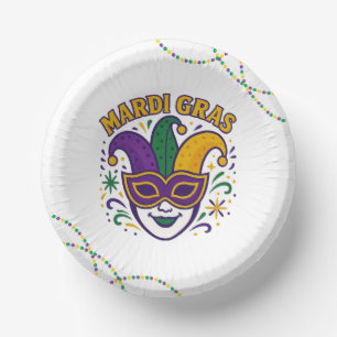 Bols En Carton Masque coloré traditionnel de Mardi Gras