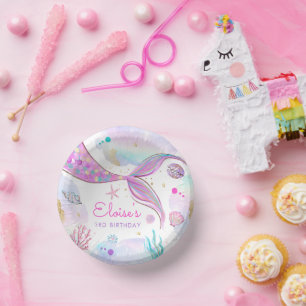 Bols En Carton Mermaid Whimsical Sous La Fête D'Anniversaire De L
