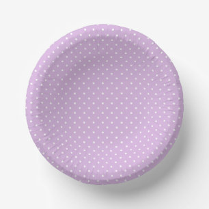 Bols En Carton Micro pois blanc - Lilas doux