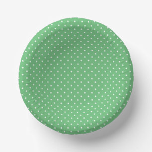Bols En Carton Micro pois blanc - Vert été