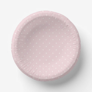 Bols En Carton Micro pois de printemps   Douce rose pâle