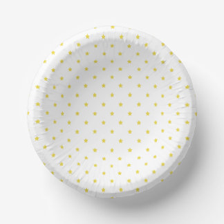 Bols En Carton Micro Stars Golden Yellow - White