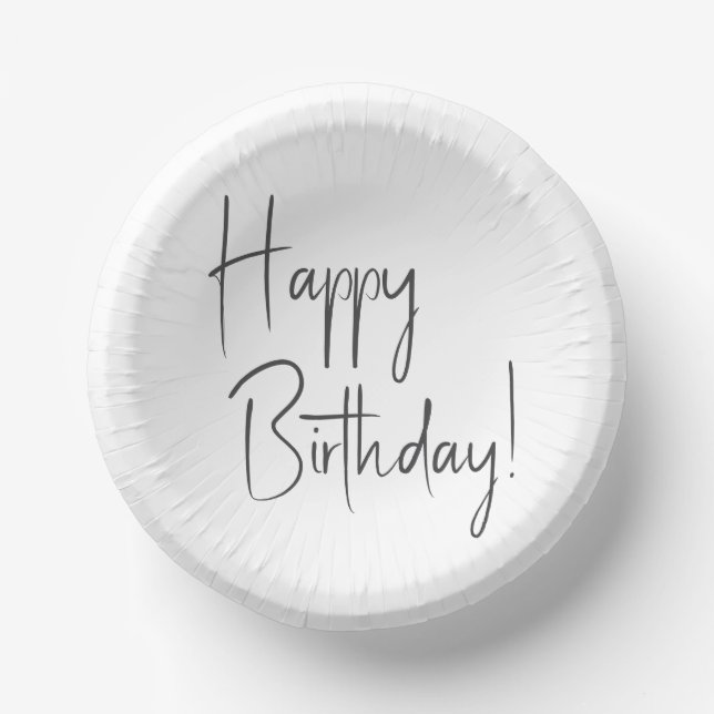 Bols En Carton Mini-genre Neutre Joyeux anniversaire (Recto)