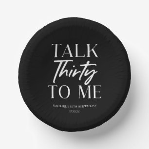 Bols En Carton Minuscule Black Talk Trente To Me 30e anniversaire