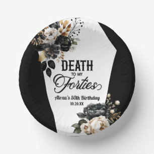 Bols En Carton Mort à mes quarante Floral 50e Anniversaire