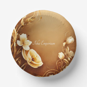 Bols En Carton Motifs de fleurs sur les cuves de papier