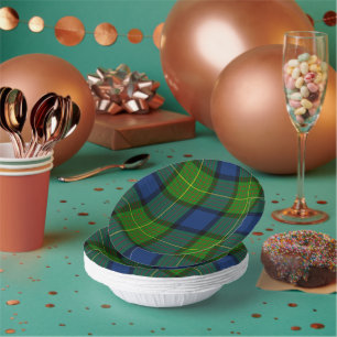 Bols En Carton Muir Moore écossais vert bleu plaid