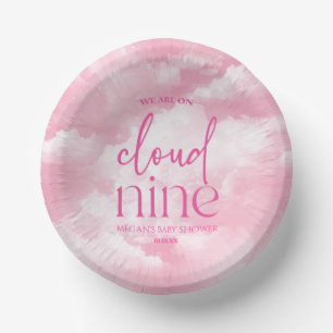 Bols En Carton Nous Sommes Sur Cloud Neuf Baby shower Rose