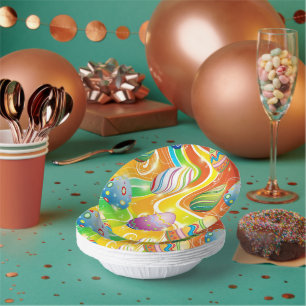 Bols En Carton Œufs de Pâques Motif Festif
