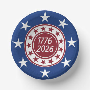Bols En Carton Papier à thème patriotique 1776-2026