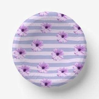 Bols En Carton Pastel stripes pattern with Daisies