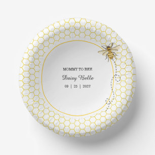 Bols En Carton Petite Abeille en Route Fête Prénatale Bébé Jaune