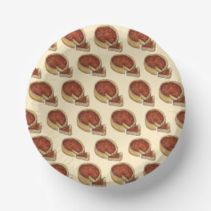 Bols En Carton Pizza à plat profond de Chicago Illinois Pepperoni