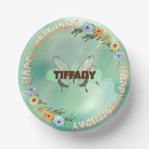 Plaque d'anniversaire Flower & Butfly