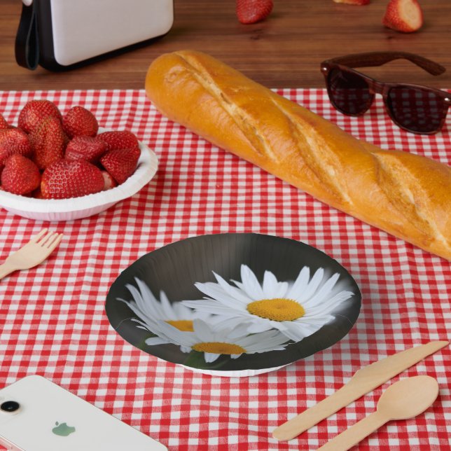Bols En Carton Plaque d'été en papier de marguerite (Pique-nique)