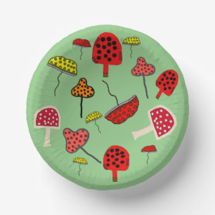 Bols En Carton Plaque en papier design pour champignon