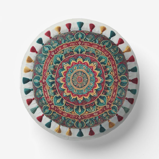 Bols En Carton Plaques de mandala Boho étonnantes - Vibrantes et  (Recto)