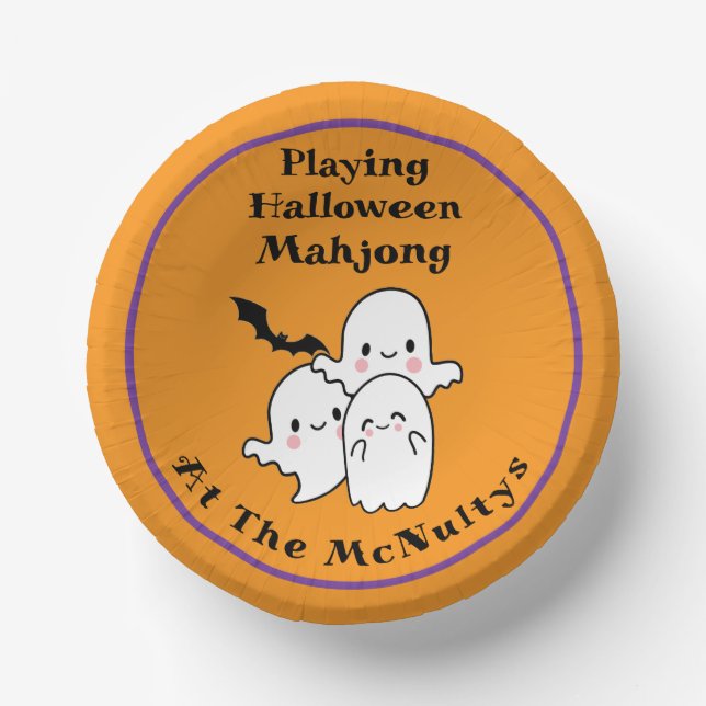 Bols En Carton Playing Halloween Mahjong Personalize NAME (Recto)
