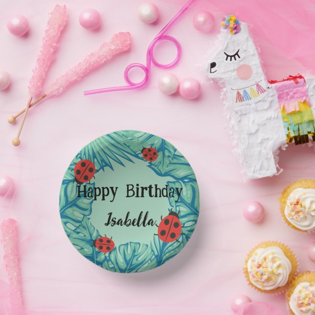 Bols En Carton Polka rouge mignon point Ladybug Jungle Partir Ann (Fête)