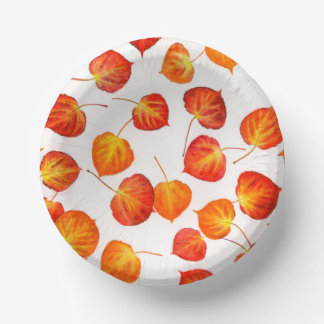 Bols En Carton Quaking Aspen Autumn Feuilles de papier Bowles