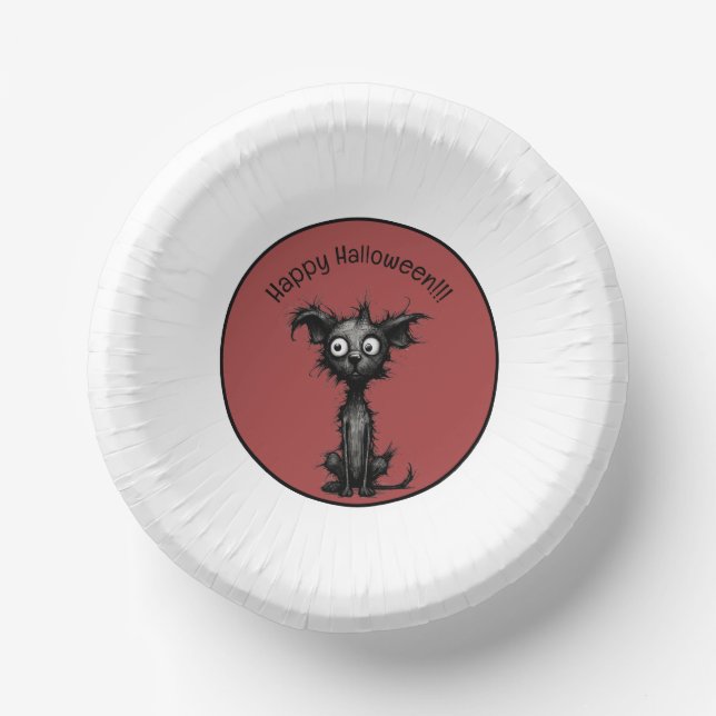Bols En Carton Quirky Halloween Chien Papier Partie Bowl (Recto)