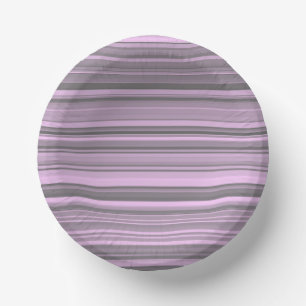 Bols En Carton Rayures Gris Violet