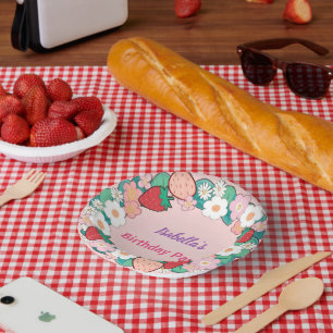 Bols En Carton Red Strawberry Daisy fête d'anniversaire pour elle
