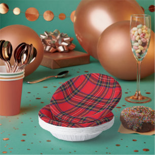 Bols En Carton Royal Stewart tartan rouge noir plaid