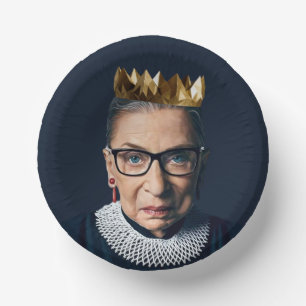 Bols En Carton Ruth Bader Ginsburg avec couronne d'or