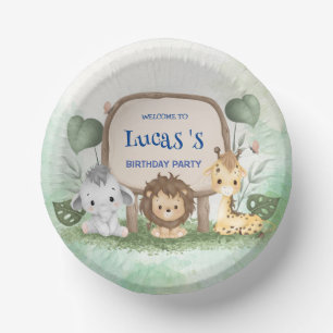 Bols En Carton sauvage un 1er anniversaire safari dans la jungle 