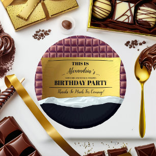 Bols En Carton Soirée de chocolat personnalisé en Golden Ticket