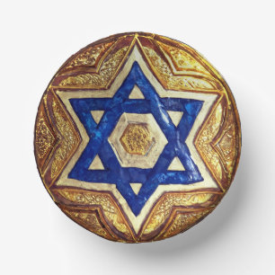 Bols En Carton Star of David Paper Bowls, 7" Round Paper Bowl