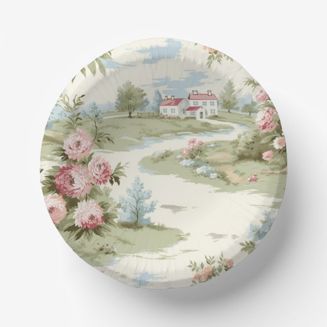 Bols En Carton Sweet Rustic Country Home Paysage Floral (Recto)