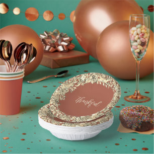 Bols En Carton Thanksgiving Russe Woodland Animal Fall Copper