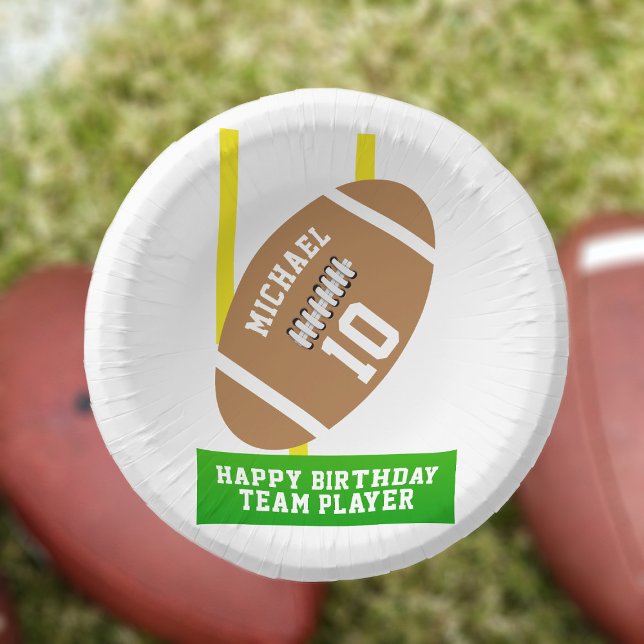 Bols En Carton Thème Football Anniversaire de enfant Party Paper  (Hup! For football themed sports parties. Just add your name and age)