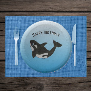 Bols En Carton Tueur d'anniversaire Baleine Mignon Dessin animé s