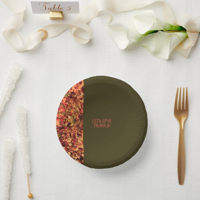 Bols En Carton Un Bon thanksgiving Feuille vert foncé, merci (Mariage)