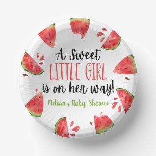 Bols En Carton Un doux Baby shower de pastèque pour petite fille